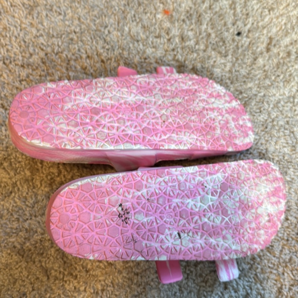 Shade & Shore Women’s Slides Pink White Marble Target Sandals - Picture 4 of 7